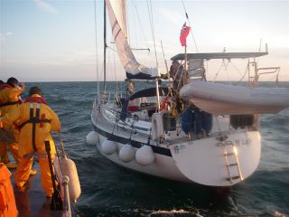 Yacht entangled lobster Pot