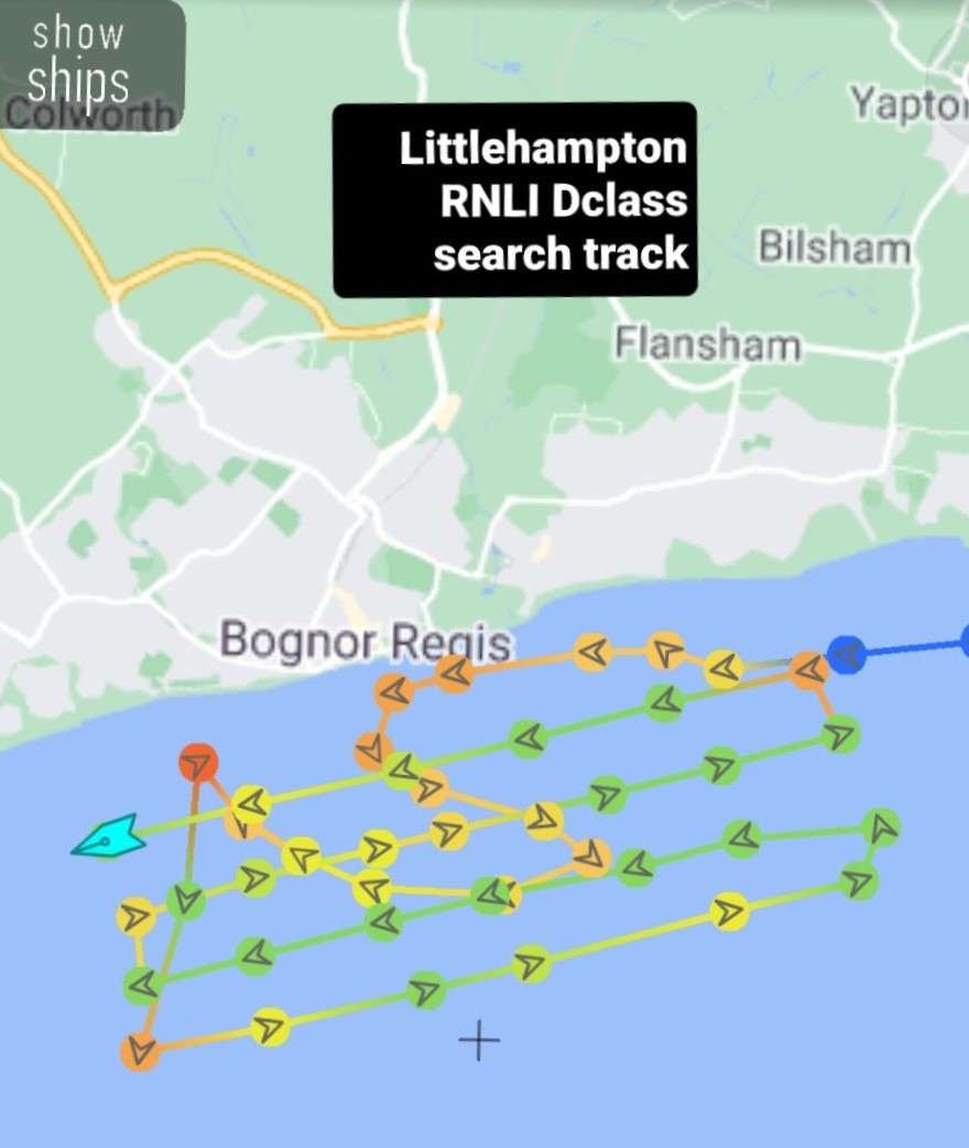 Littlehampton Lifeboat Search Track