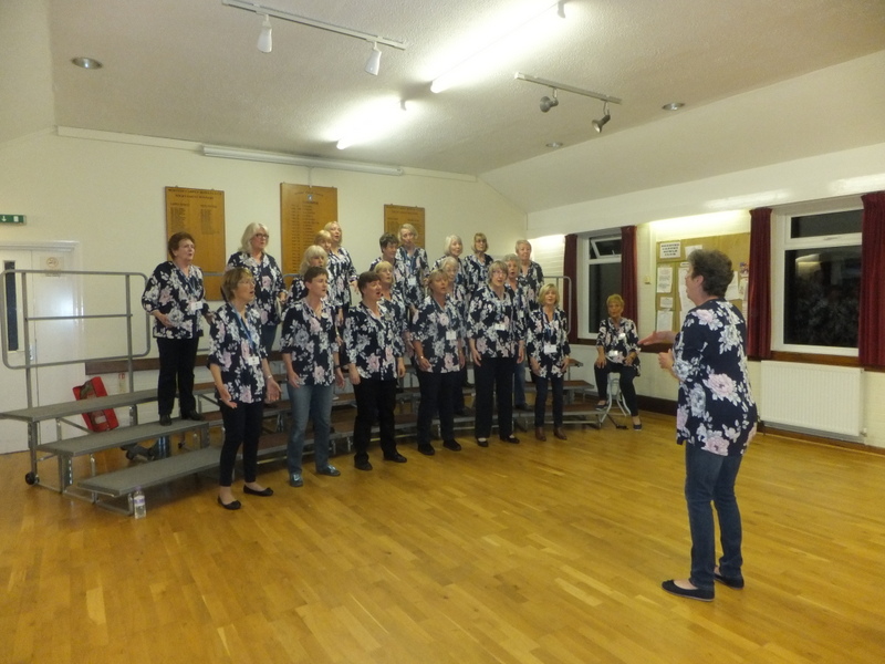 The ladies singing for us
