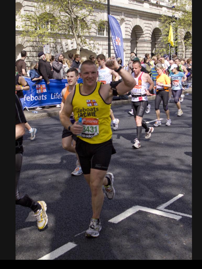 Rob Archibald running the Marathon
